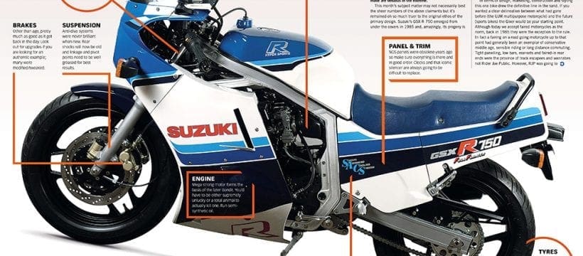 At a glance guide – Suzuki GSX-R750 F-H Slabside
