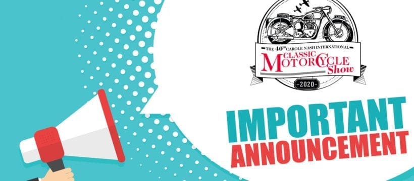 40th Carole Nash Classic Motorcycle Show postponed until June 2020