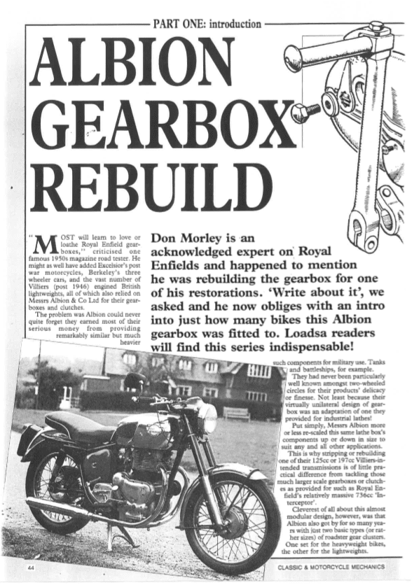 Albion Gearbox Rebuild - PDF Download