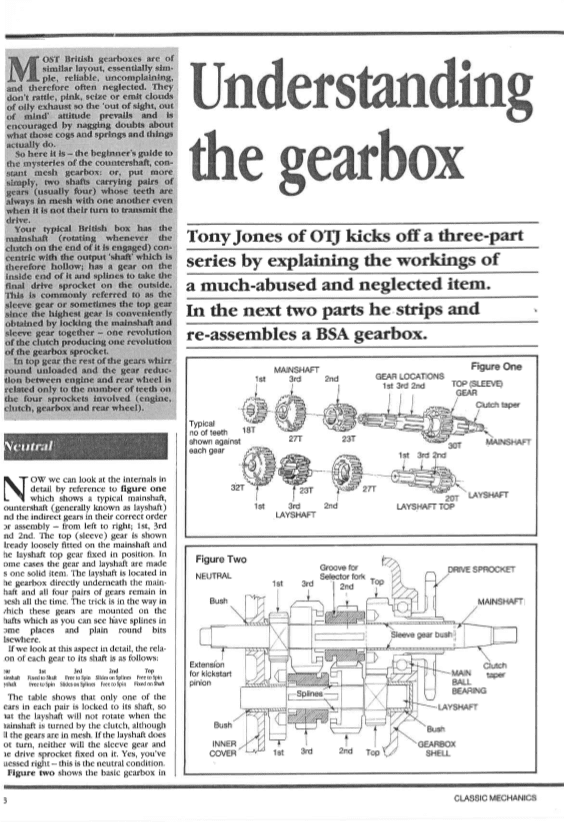 BSA Gearbox Stripdown - PDF Download