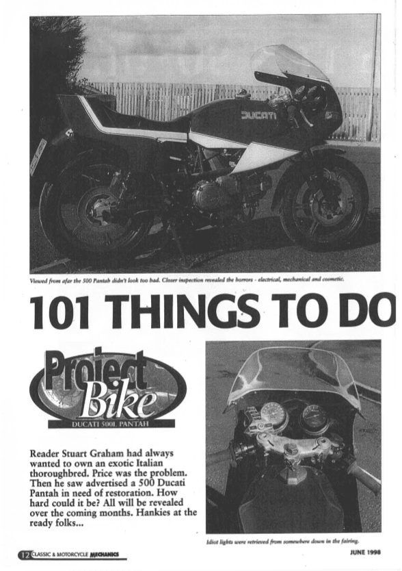 Ducati 500L Pantah Classic Motorcycle Mechanics