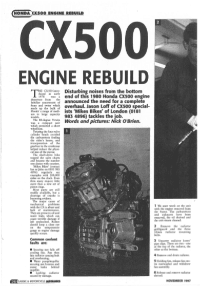 Honda CX500 Engine Rebuild 1980 - PDF Download