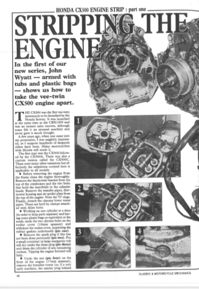 Honda CX500 Engine Rebuild