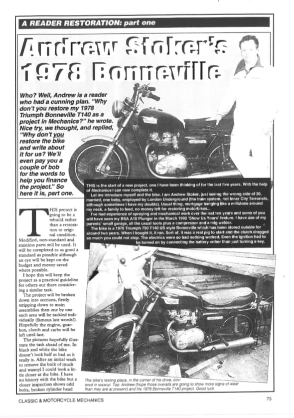 Triumph T140 Bonneville Restoration - PDF Download