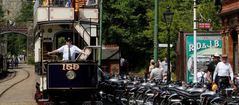 Classic Motorcycle Day at Crich Tramway Village