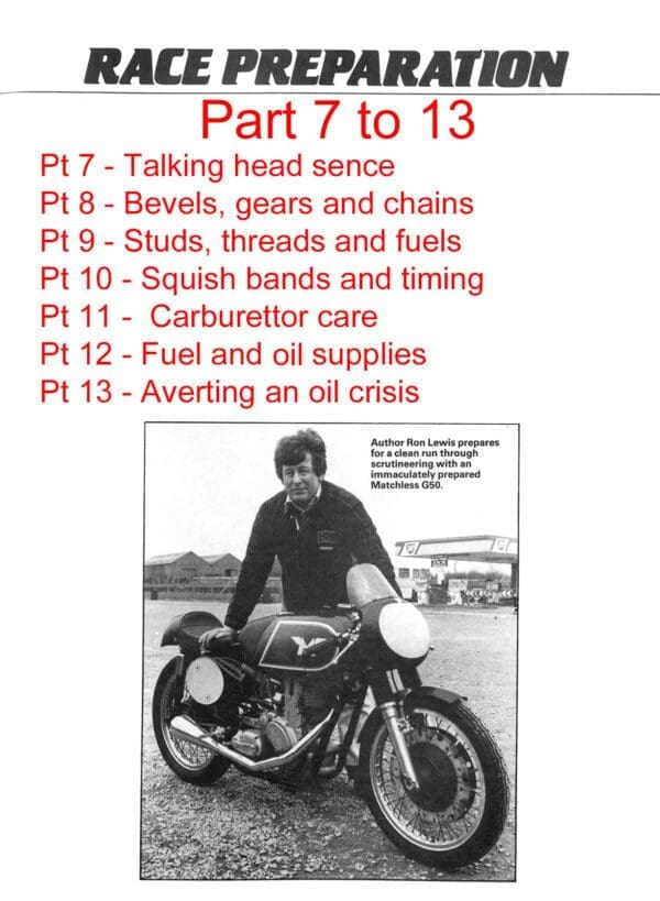Ron Lewis - Race Preparation Series - Parts 7 to 13 - PDF Download