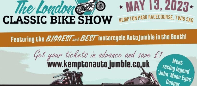 Meet motorcycle ace John Cooper at Kempton Autojumble